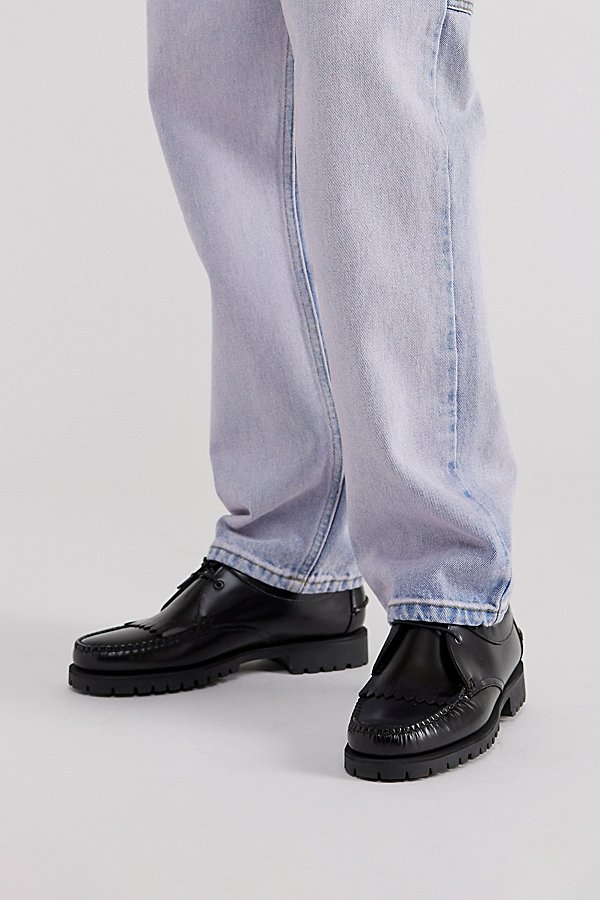 Sebago James Fringe Lug Moc Shoe In Black, Men's At Urban Outfitters
