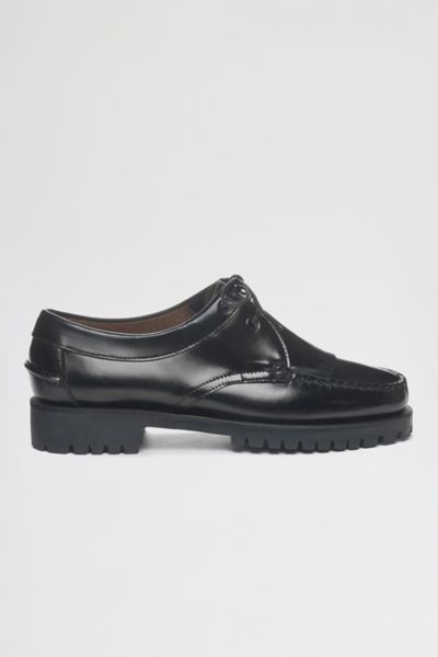 Shop Sebago James Fringe Lug Sole Shoe In Black, Women's At Urban Outfitters