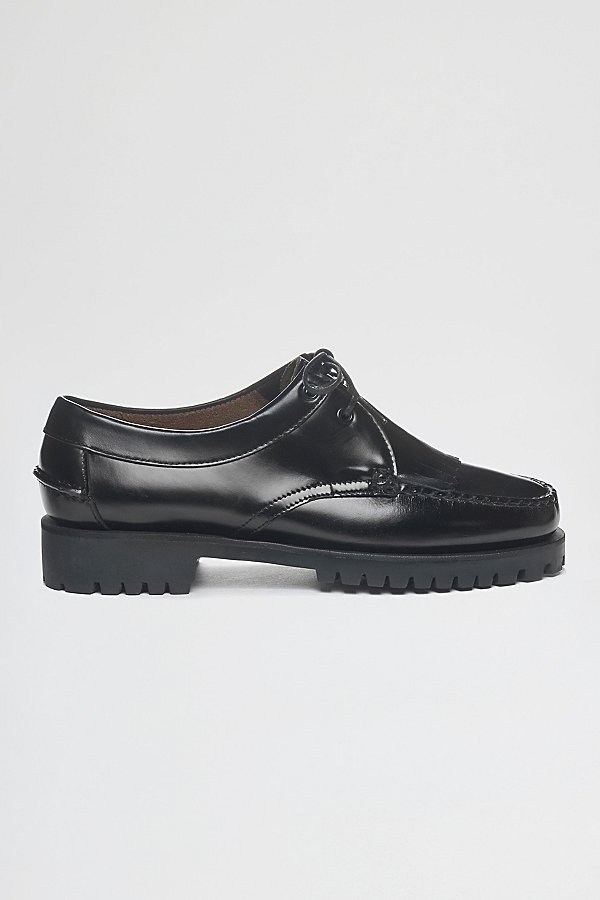 Shop Sebago James Fringe Lug Sole Shoe In Black, Women's At Urban Outfitters