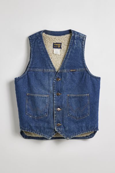 Sherpa lined clearance denim vest