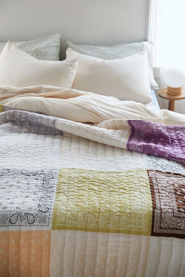 Urban Renewal Remnants Bandana Quilted Throw Blanket #1