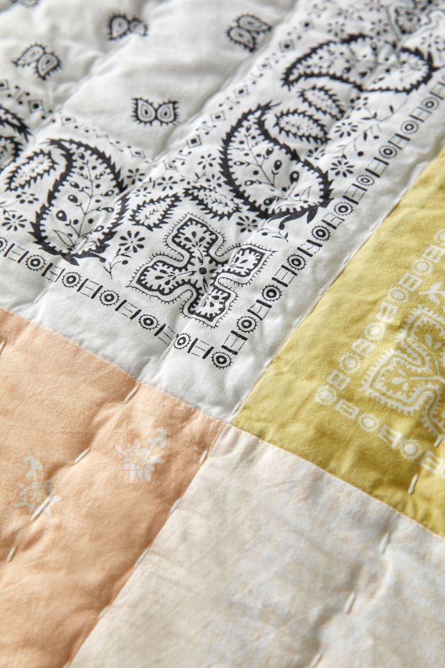 Urban Renewal Remnants Bandana Quilted Throw Blanket #4