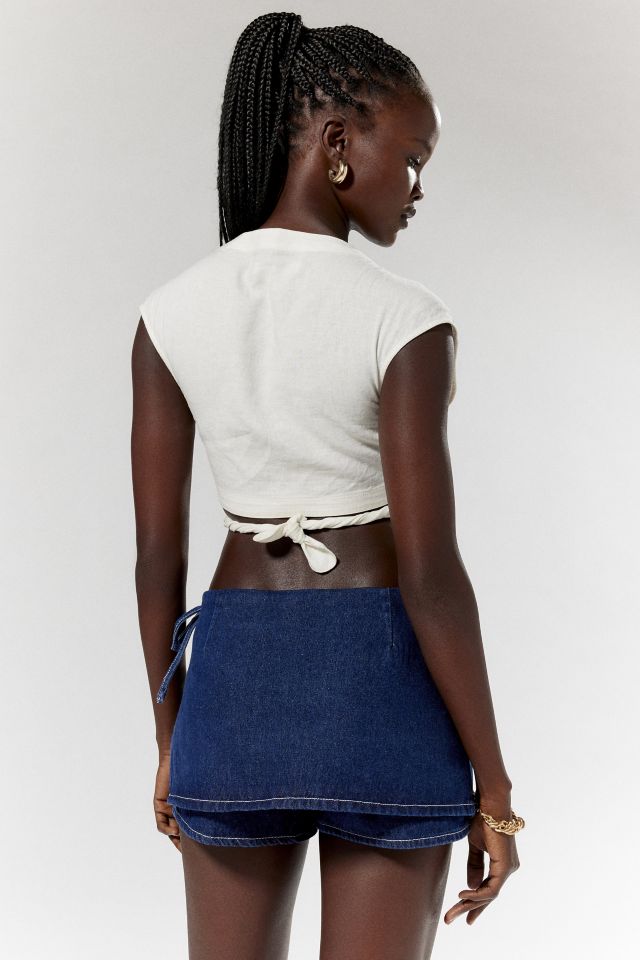 Lioness Countryside Denim Micro Skort #3