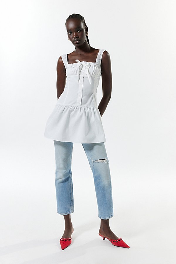 Shop Lioness Drop-waist Mini Dress In White, Women's At Urban Outfitters
