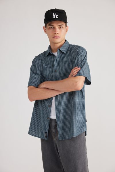 THRILLS Precious Energy Check Short Sleeve Button-Down Shirt