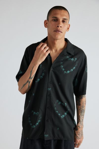 THRILLS Controlled Damage Short Sleeve Button-Down Shirt