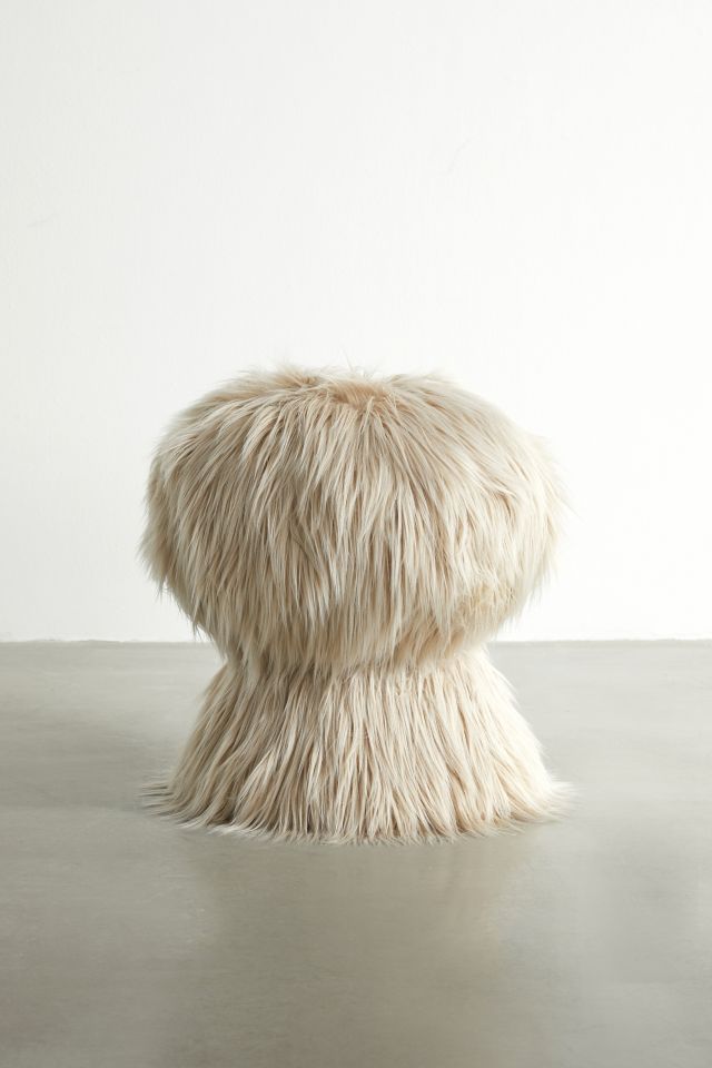 Maurice Faux Fur Stool #1