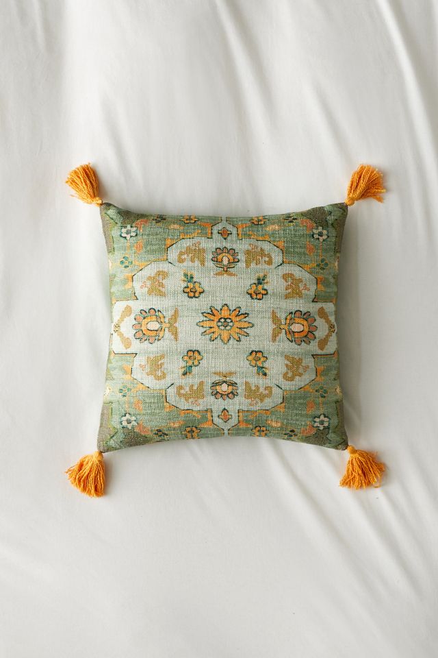 Delilah Rug Throw Pillow #1