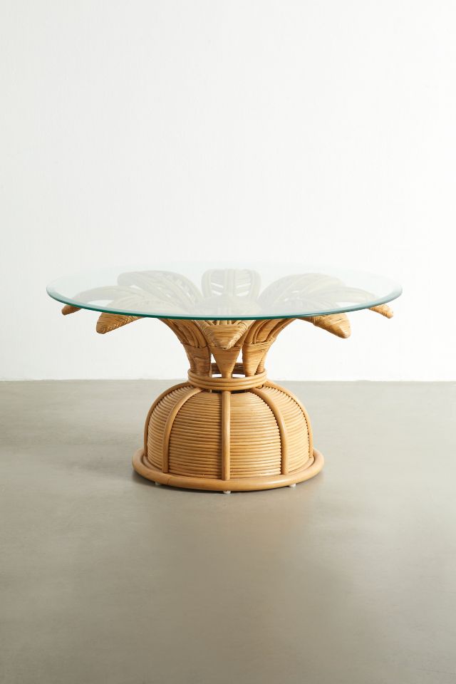 Flower Rattan Coffee Table #1