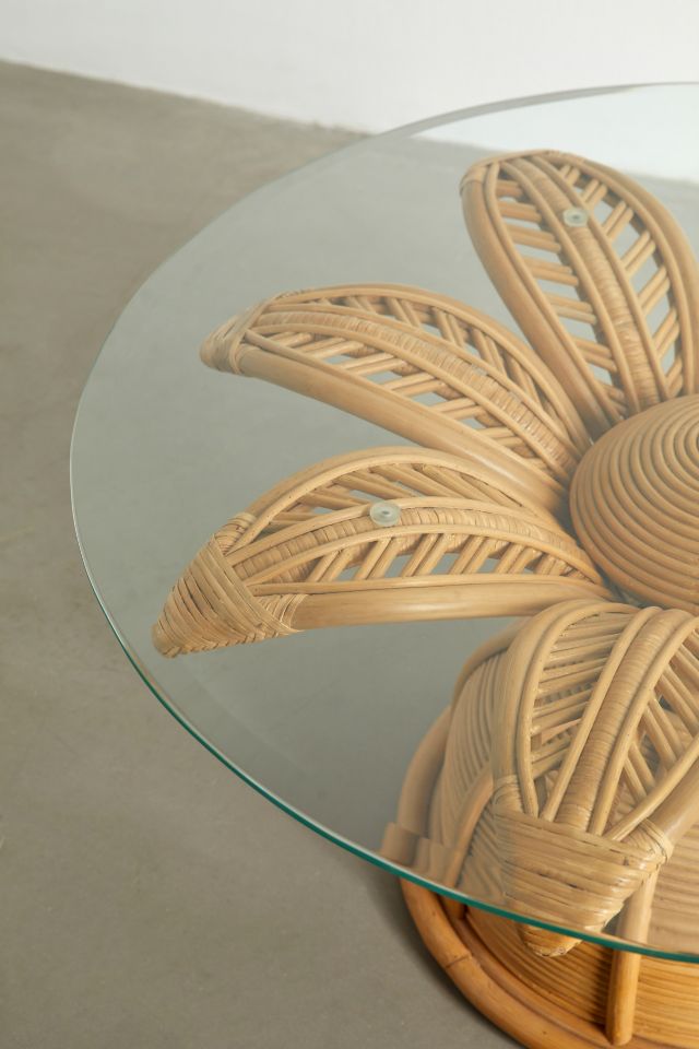 Flower Rattan Coffee Table #2