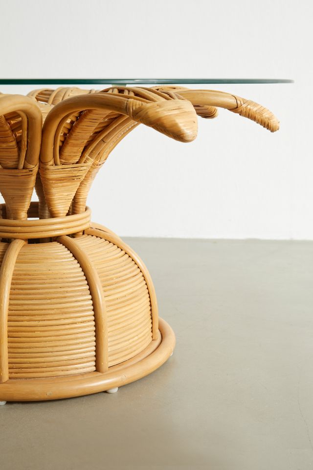 Flower Rattan Coffee Table #3