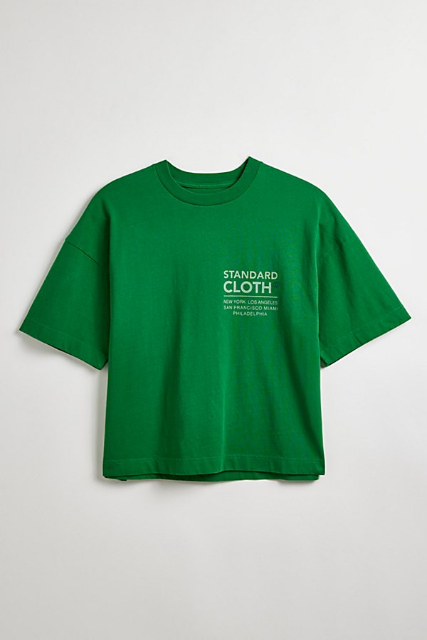 Standard Cloth Foundation Tee In Green, Men's At Urban Outfitters
