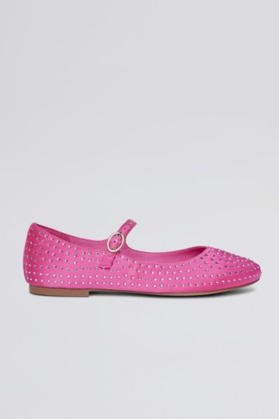 INTENTIONALLY BLANK CRYSTAL SATIN BALLET FLAT IN FLAMINGO, WOMEN'S AT URBAN OUTFITTERS