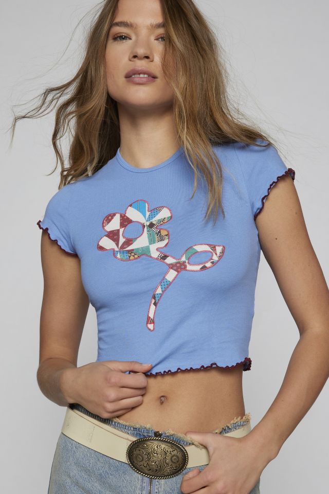 Kimchi Blue Rose Applique Tee | Urban Outfitters