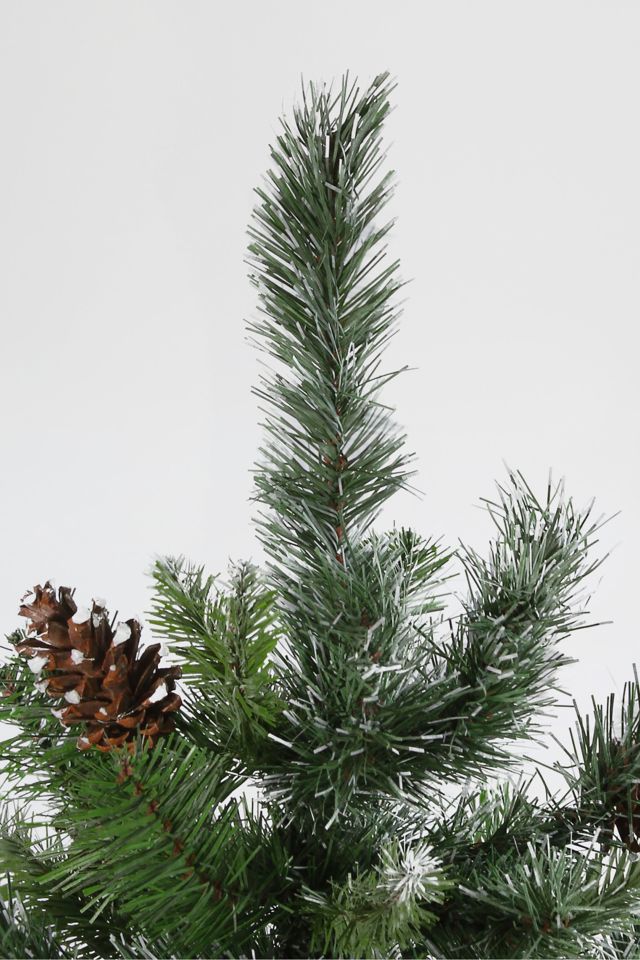 Snowy Delta Pine with Cones 4ft Artificial Christmas Tree #3