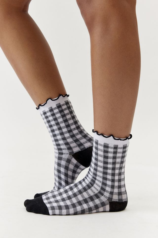 Gingham Ruffle Crew Sock #2