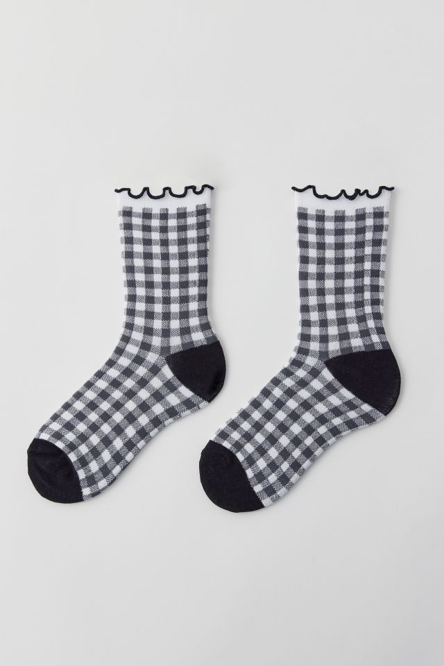 Gingham Ruffle Crew Sock #4