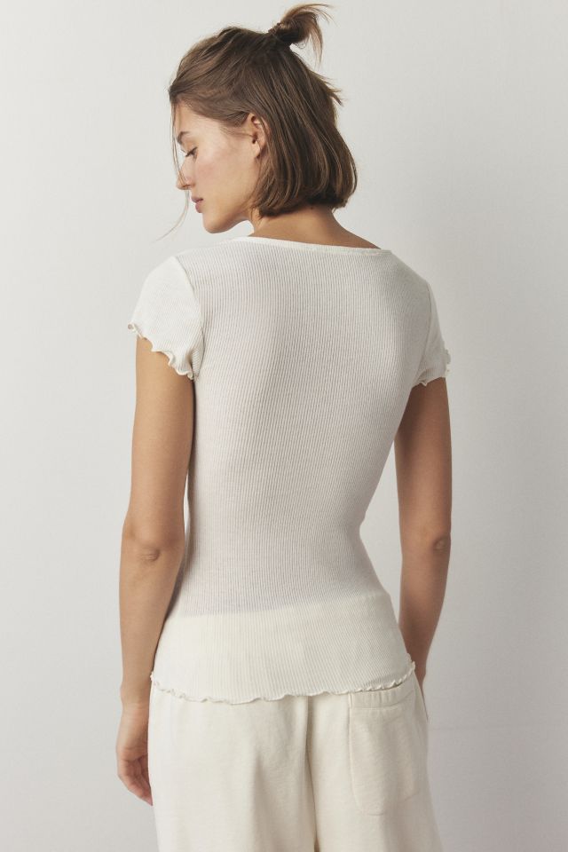 Out From Under Delilah Lace-Trim Tee #3