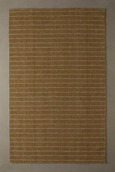 Urban Outfitters Ollie Top Stitch Woven Rug In Dark Green At