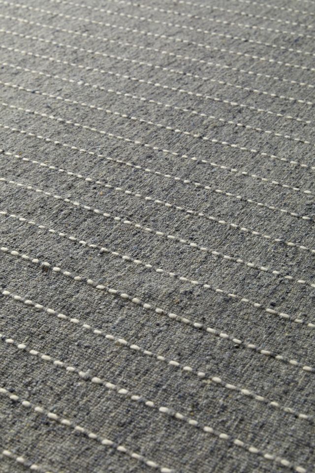 Oliver Blue Hand-Loomed Wool and Synthetic Runner Rug
