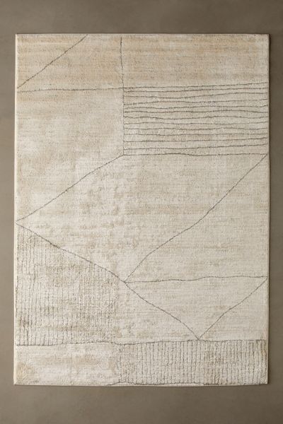 Urban Outfitters Lila Printed Rug In Ivory At