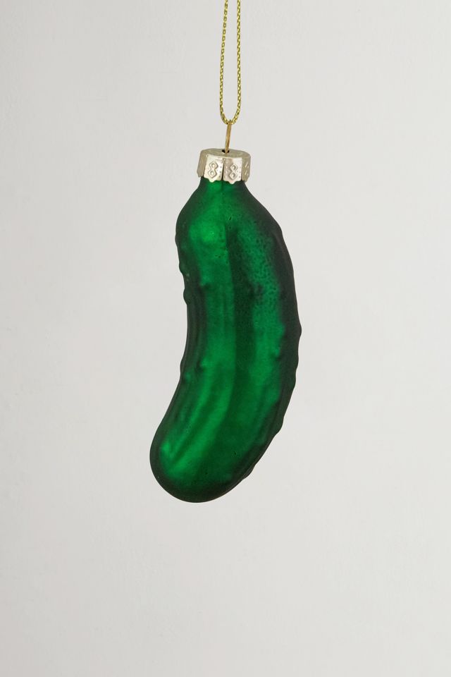 Green Pickle Glass Ornament #2