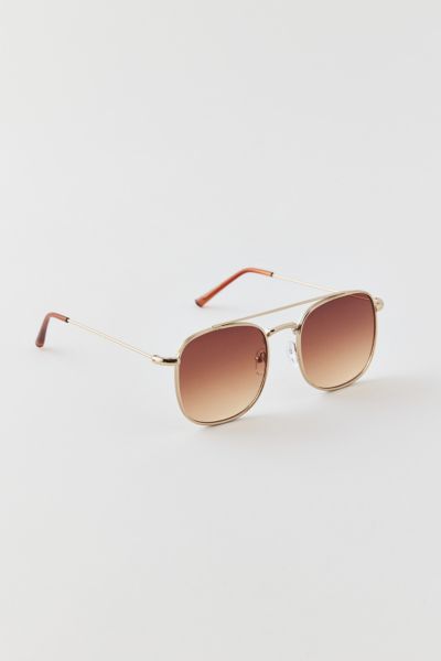 Shop Urban Outfitters Uo Essential Metal Aviator Sunglasses In Gold, Women's At