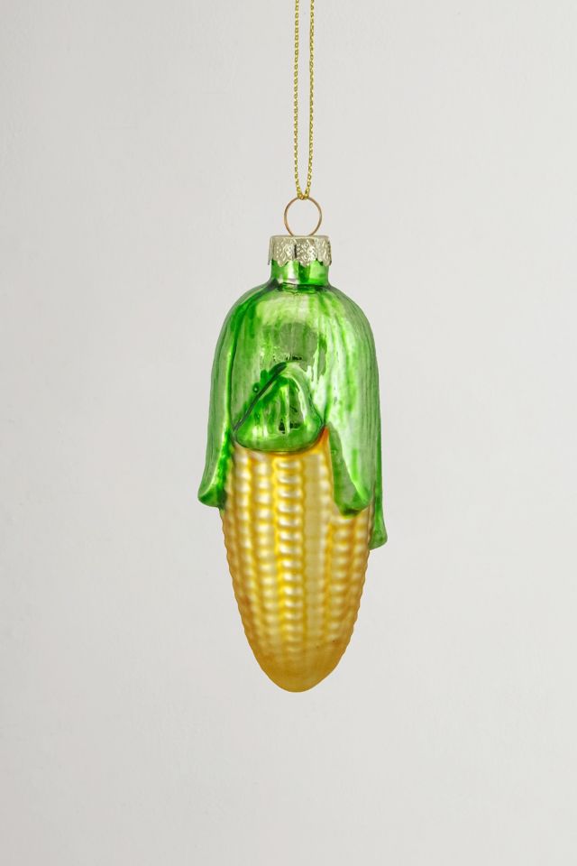 Corn On The Cob Glass Ornament #2