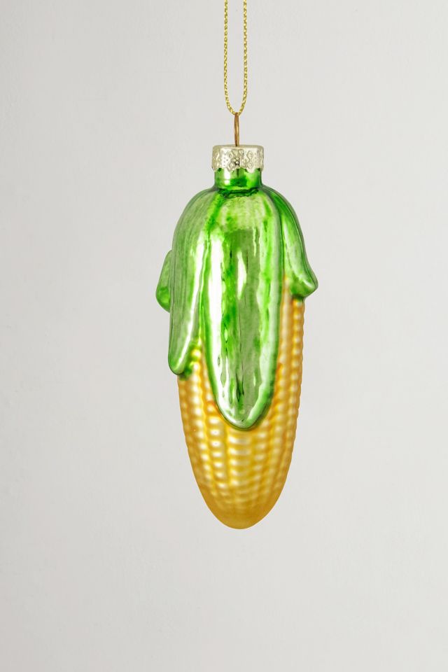 Corn On The Cob Glass Ornament #3