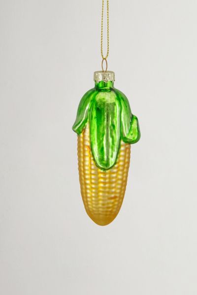 Corn On The Cob Glass Ornament