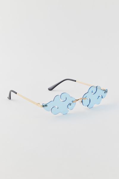 Shop Urban Outfitters Clouded Vision Rimless Sunglasses In Light Blue, Women's At