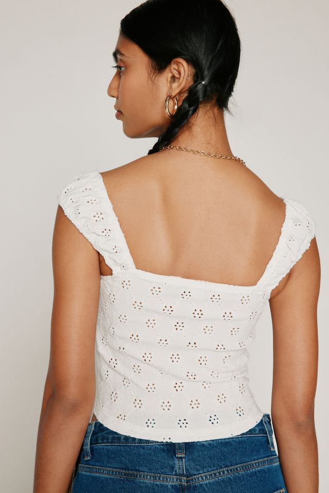 Kimchi Blue Anais Eyelet Top #1