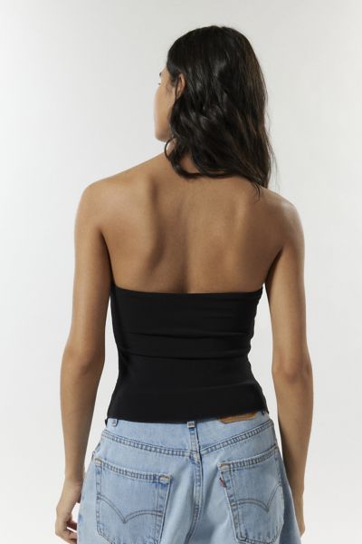 Silence + Noise Caprice Patterned Asymmetric Hem Tube Top