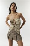 Silence + Noise Caprice Patterned Asymmetric Hem Tube Top