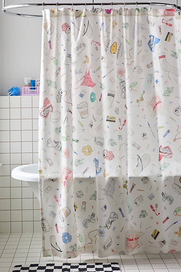 Shop Urban Outfitters Hot Mess Shower Curtain In Assorted At