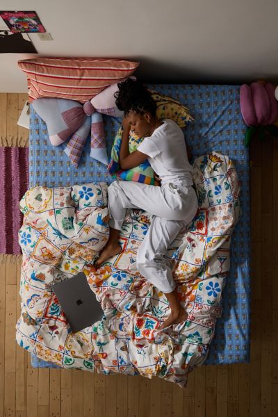 Urban Outfitters Mariana Tile Duvet Set In Gold At