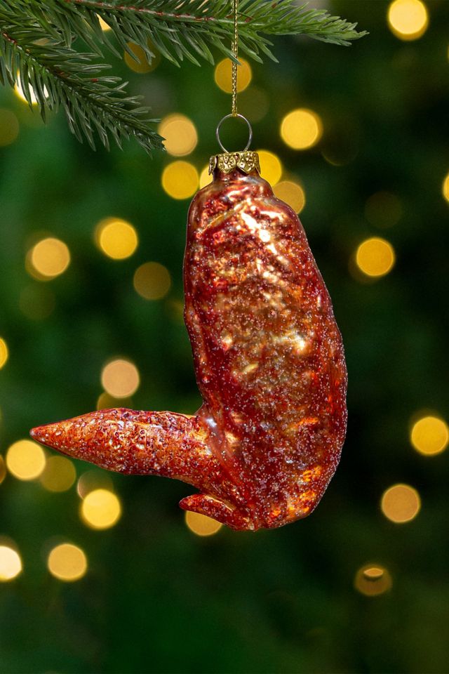Buffalo Flat Chicken Wing Glass Ornament #1