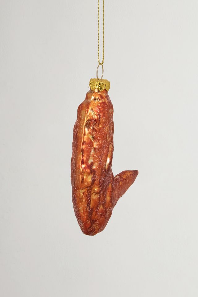Buffalo Flat Chicken Wing Glass Ornament #3