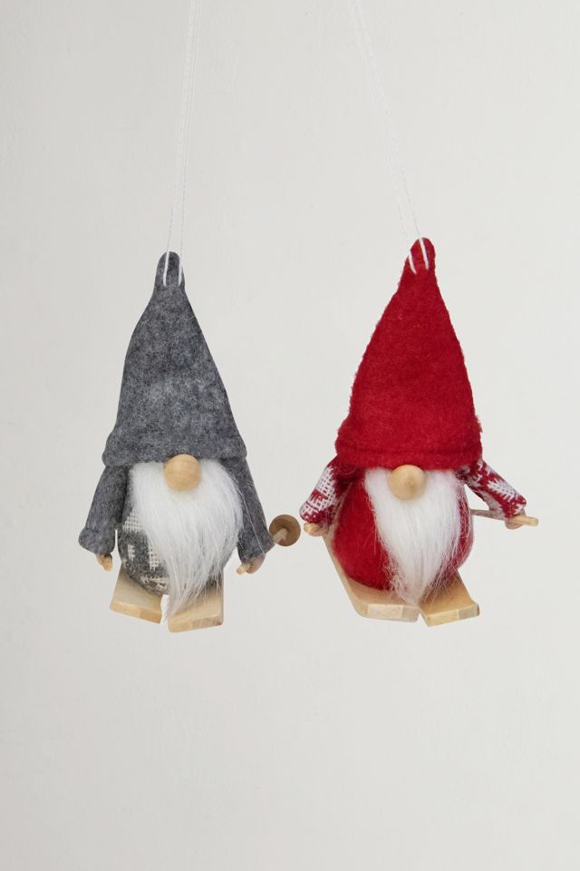 Skiing Gnomes Ornament Set of 2 #3