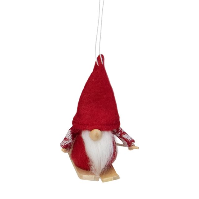 Skiing Gnomes Ornament Set of 2 #4