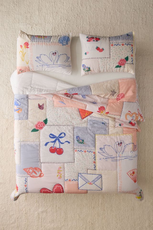 Whimsical Icons Reversible Patchwork Quilt #1