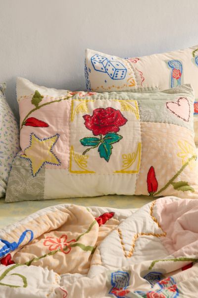 Urban Outfitters Whimsical Reversible Quilted Sham Set In Millie Western At  In Multi