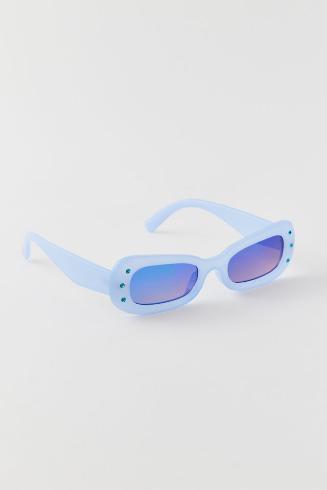 Gem Rounded Rectangle Sunglasses | Urban Outfitters Canada