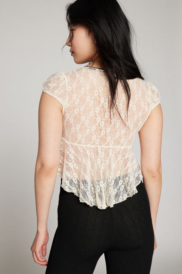 Kimchi Blue Taylor Lace Babydoll Top #3