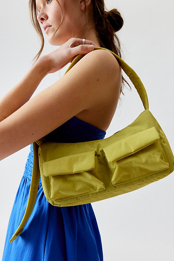 Shop Baggu Cargo Nylon Shoulder Bag In Lemongrass, Women's At Urban Outfitters