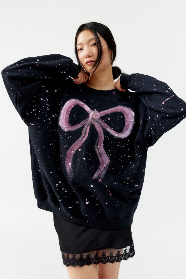 Urban Renewal Remade Bow Painted Crew Neck Sweatshirt #1