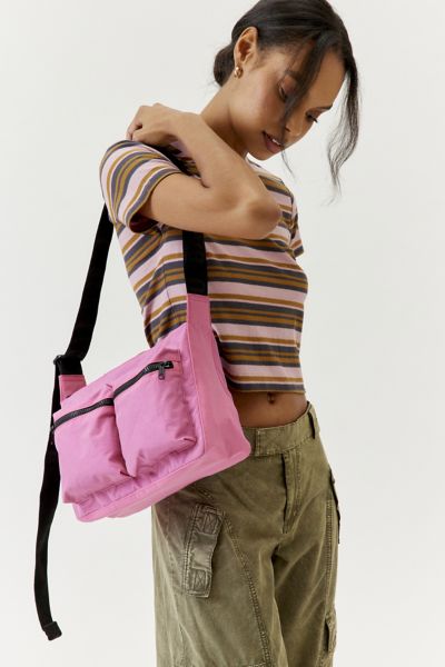 Baggu Medium Cargo Nylon Crossbody Bag In Azalea Pink, Women's At Urban Outfitters