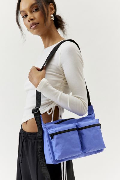 Baggu Medium Cargo Nylon Crossbody Bag In Pansy Blue, Women's At Urban Outfitters