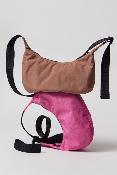 BAGGU SMALL NYLON CRESCENT BAG IN COCOA, WOMEN'S AT URBAN OUTFITTERS