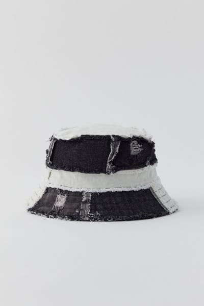 Bdg Patchwork Bucket Hat In Black, Women's At Urban Outfitters